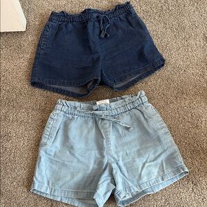 Toddler Denim Shorts - Dark Blue and Light Blue